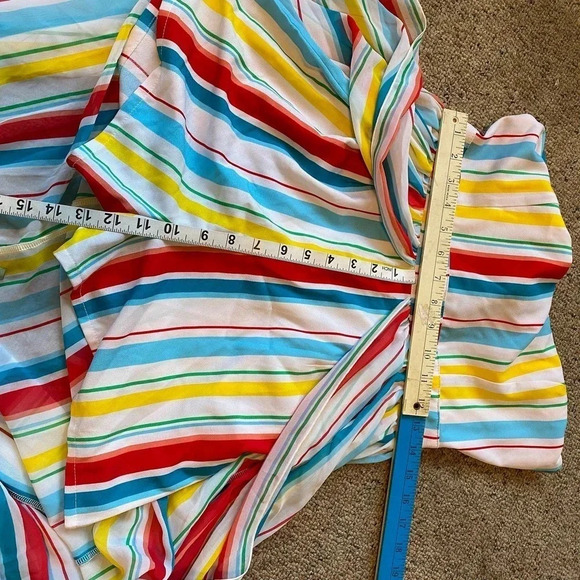 XOXO Romper Sexy Boho Maxi Dress Multicolor Strips Adjustable Strap Women Size M - Picture 8 of 8